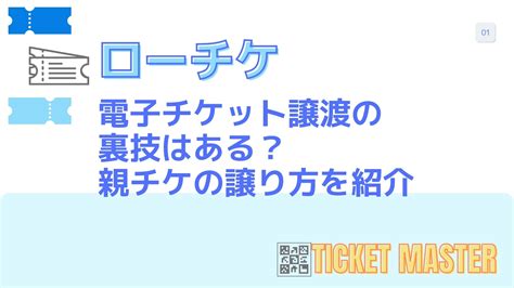 【ローチケ】親チケの譲渡や分配をする方法 .